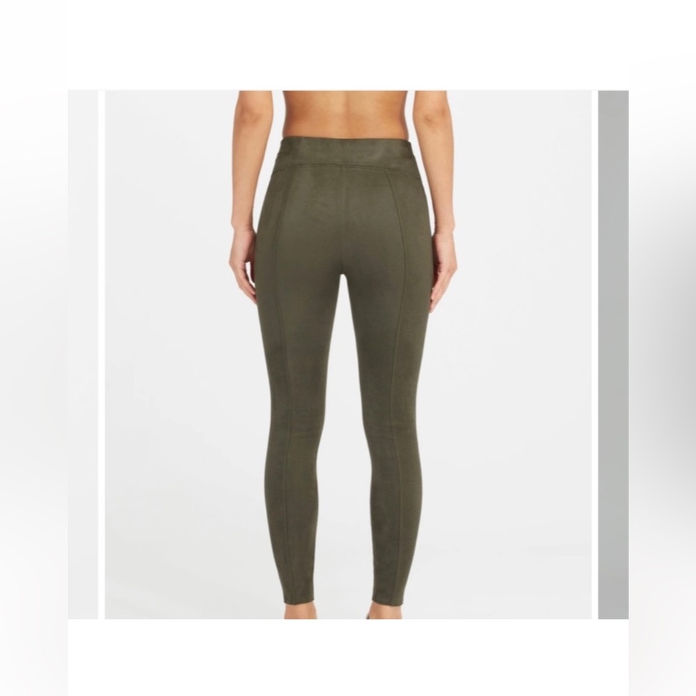 SPANX Suede Leggings Size Small Olive Green. - Picture 10 of 10